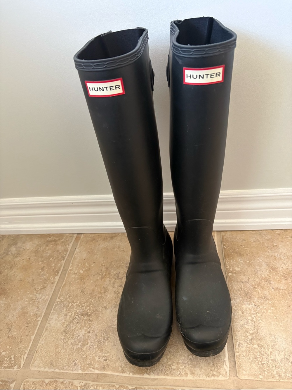 Hunter Matte Black Rubber Boots